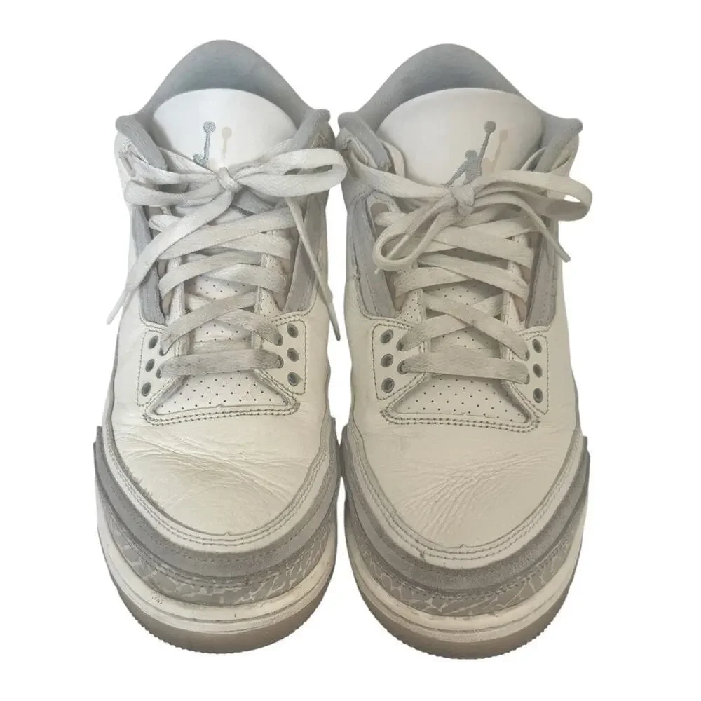 NIKE AIR JORDAN 3 Retro Craft Shoes Ivory/Grey Mist-Cream LIMITED EDITION 8.5